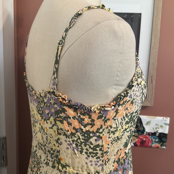 Rails Adalyn Gardenia pastel ruffle trim button front M Ruffled Tiered Sundress - Picture 9 of 16